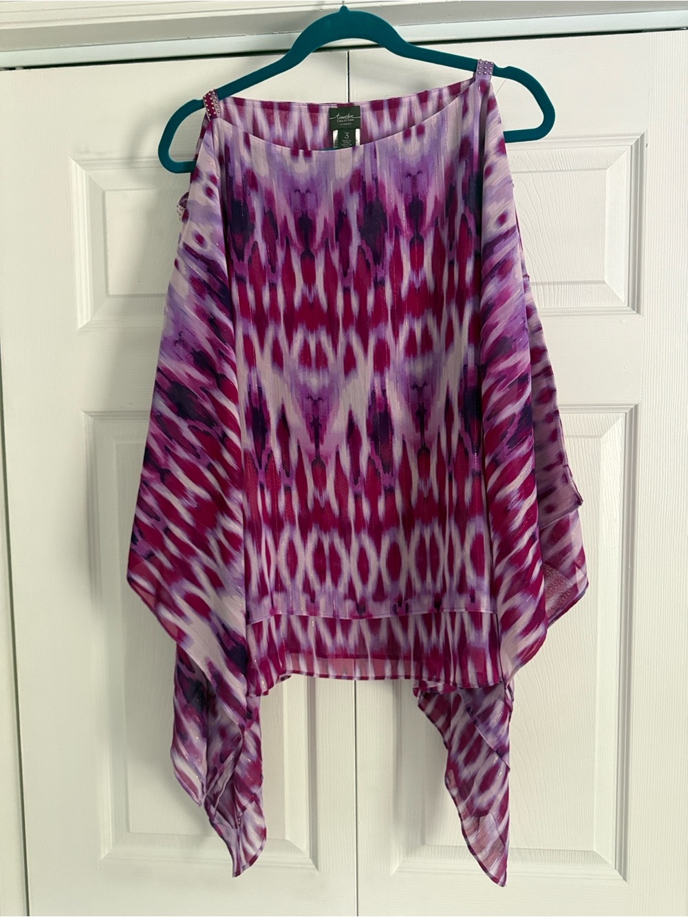 Purple & Pink Travelers Collection by Chicos size 3